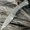 Brous Blades Dynamic 3.5 in. Stonewash D2 Steel Blade, Titanium Handle Framelock Folder