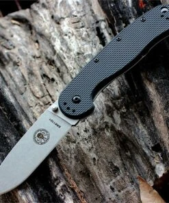 BRK Avispa Folder, Black Nylon handles, Stonewash AUS-8 Blade, Plain Edge, Design by Esee Knives