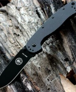 BRK Avispa Folder, Black Nylon handles, Black AUS-8 Blade, Plain Edge, Design by Esee Knives