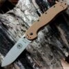 BRK Avispa Folder, Coyote Brown Nylon handles, Stonewash AUS-8 Blade, Plain Edge, Design by Esee Knives