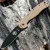 BRK Avispa Folder, Coyote Brown Nylon handles, Black AUS-8 Blade, Plain Edge, Design by Esee Knives