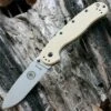 BRK Avispa Folder, Desert Tan Nylon handles, Stonewash AUS-8 Blade, Plain Edge, Design by Esee Knives