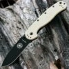 BRK Avispa Folder, Desert Tan Nylon handles, Black AUS-8 Blade, Plain Edge, Design by Esee Knives