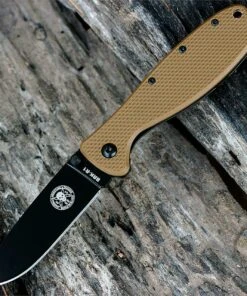 BRK Zancudo Folder, Black Blade, Coyote Brown Handle, Design by Esee Knives