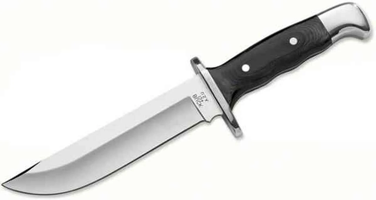 Buck Knives Buck 124 Frontiersman, 6.25" 420HC Plain Blade, Black Micarta Handle 1 Buck Knives Buck 124 Frontiersman, 6.25" 420HC Plain Blade, Black Micarta Handle