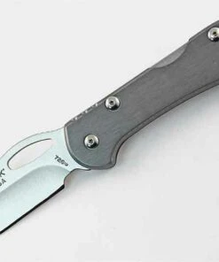 Buck Knives Buck 726GYS Mini SpitFire, 2.75" 420HC Plain Blade, Grey Anodized Aluminum