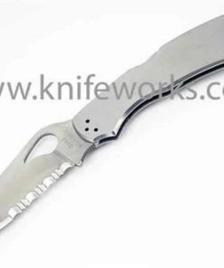 Byrd Knives Byrd Cara Cara 2 Stainless Handle & Blade BY03PS2, 3.75" 8Cr13MoV Combo Blade