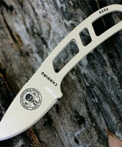 ESEE Knives ESEE Candiru Desert Tan 5 in. Fixed Blade,CAN-DT,Black Molded Sheath and Clip Plate