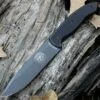 ESEE Knives Hoffman, CM-6-TG-B, Tactical Gray Plain Edge Blade, Black G-10 Handle, Black Kydex Sheath and Clip Plate