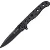CRKT M16-01KS EDC Spear Point, 3" 8Cr13MoV SS Plain Blade, Black Aluminum Handle
