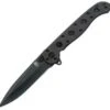 CRKT M16-01KZ Spear Point Black, 3.1" 8Cr15MoV Plain Blade, GRN Handle