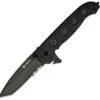 CRKT Columbia River Law Enforcement Linerlock, 5 1/2" Closed, Tanto, Combo Edge