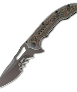 CRKT Fossil Ikoma Folder, Black 8Cr13MoV, 2Cr13 Stainless with G-10 Overlay Handle