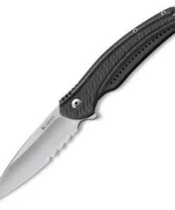 CRKT Columbia River Ripple, Stainless Grey Handle, Combo Edge