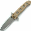 CRKT M16-14ZSF Desert Tanto, 4" AUS8 Tanto Combo Blade, Desert Tan GFN Handle w/Dual Hilt
