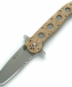 CRKT M16-14ZSF Desert Tanto, 4" AUS8 Tanto Combo Blade, Desert Tan GFN Handle w/Dual Hilt
