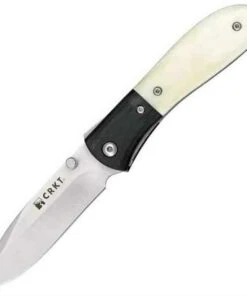 CRKT M4-02, 3.25" 8Cr13MoV Plain Blade, G-10/White Bone Handle