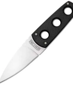Cold Steel CS11SDT Secret Edge, 3.5" AUS 8A SS Plain Blade, Black G-10 Handle, Secure-Ex Neck Sheath