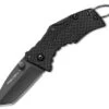 Cold Steel CS27TDT Micro Recon 1, 2" AUS 8A SS Plain Blade, Tanto Point, Black G-10 Handle