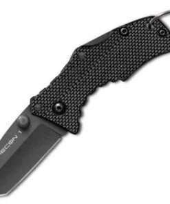 Cold Steel CS27TDT Micro Recon 1, 2" AUS 8A SS Plain Blade, Tanto Point, Black G-10 Handle