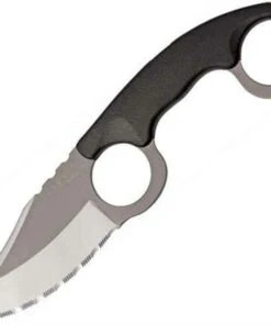 Cold Steel CS39FNS Double Agent II, 3.5" AUS 8A Serrated Blade, Black Grivory Handle, Secure-Ex Sheath