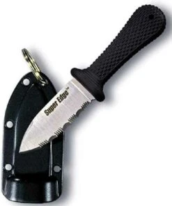Cold Steel CS42SS Super Edge, 2" 420HC Serrated Edge Blade, Kraton Handle