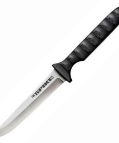 Cold Steel CS53NCC Drop Point Spike, 4" 4116 German SS Plain Blade, Black Grivory Handle, Secure-Ex® Neck Sheath