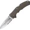 Cold Steel CS58TPSH Code-4 Spear Point, 3.5" AUS 8A SS Combo Blade, Gray Aluminum Handle