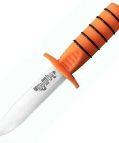 Cold Steel CS80PH SURVIVAL EDGE, 5" 4116 German SS Plain Blade, Orange Poly Handle, Secure-Ex® Sheath