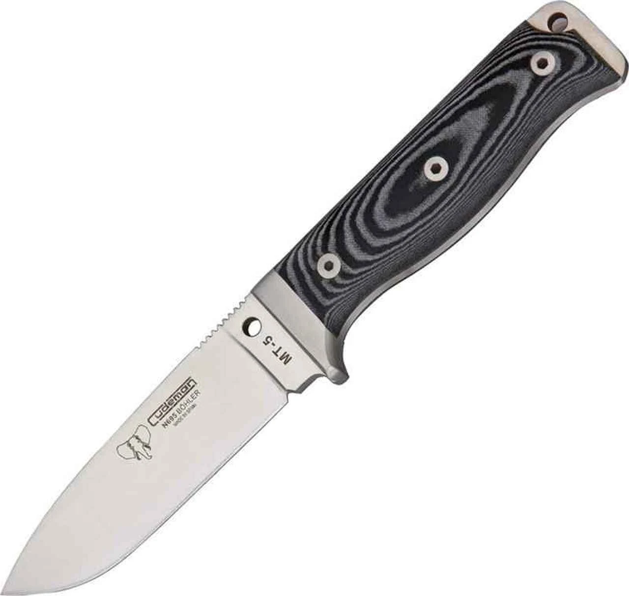 Cudeman MT5 Survival Knife Black, N695 Bohler Steel, Black Micarta Handle 1 Cudeman MT5 Survival Knife Black, N695 Bohler Steel, Black Micarta Handle