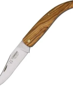 Cudeman Classic Pocket Knife Folder, 420 Stainless, Olive Wood Handle