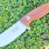 Dendra Knives Dendra Russian Bear Fixed Blade, Satin Niolox Steel, Santos Wood Handle