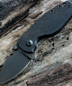 DPx HEAT/F Triple Black TiCN PVD Coated, 59HRC Niolox Steel, G-10 Handle