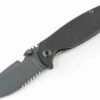 DPx HEST/F Triple Black Combo Edge, Black TiCN PVD Coated Sterile German Niolox, Black G-10 Handle