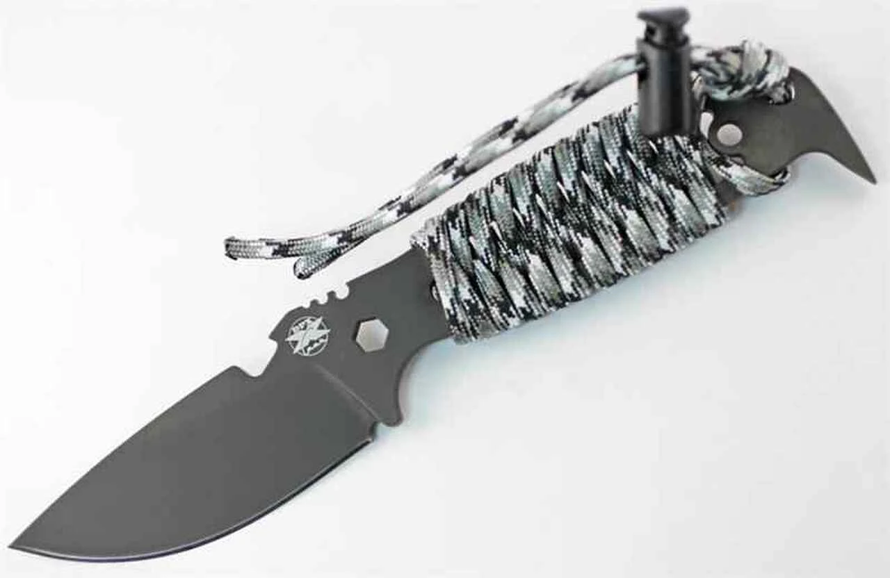 DPx H.E.S.T II Assault Fixed Blade, Niolox Steel, Urban Camo Paracord Wrap Handle, Black G-10 Scales Included 1 DPx H.E.S.T II Assault Fixed Blade, Niolox Steel, Urban Camo Paracord Wrap Handle, Black G-10 Scales Included