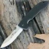 Emerson CQC-8 Wave Linerlock, Combo Stonewash Blade, Black G-10 Handle