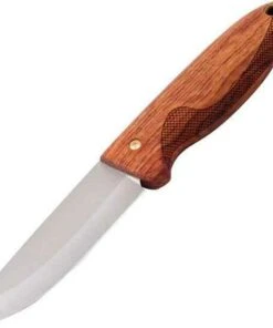EKA Knives EKA Nordic A10, 4" Sandvik 12C27 Stainless Drop Point Blade. Checkered Oiled Bubinga Wood Handle