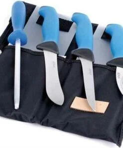 EKA Knives EKA Butcher Set, Blue Soft Grip Santoprene Handles