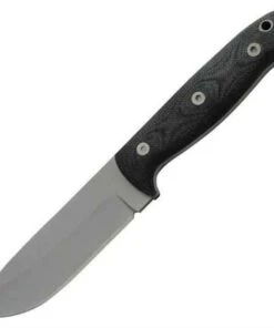 Entrek Javalina, Fixed Blade, Black Canvas Micarta Handles, w/ Black Kydex Sheath