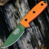ESEE Knives, 3P-KO-OD, Olive Drab Blade, Plain Edge, Orange G-10 Handle, Knife Only, No Sheathing