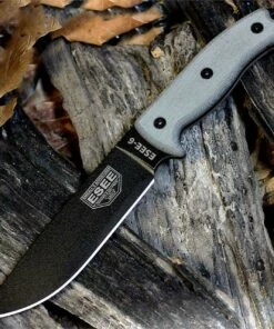 ESEE Knives, 6P-KO, Black Blade, Plain Edge, Micarta Handle, Knife Only, No Sheathing