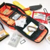 ESEE Knives ESEE Advanced Survival Kit, Orange Cordura Bag, Map Case, w/ ESEE 4P Black Blade, Orange G10 Handle