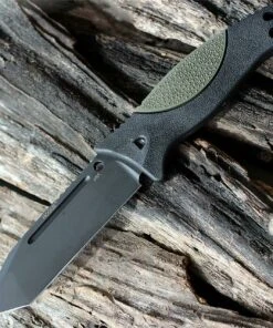 Hogue EX-F02 4.5" Fixed Tanto Blade Rubber OverMolded OD Green Handle Black Sheath
