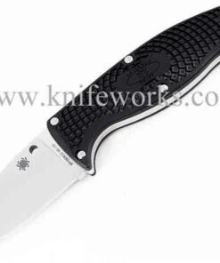 Spyderco Knives Spyderco Enuff FB31PBK Leaf Blade, VG-10 Steel, Plain Edge