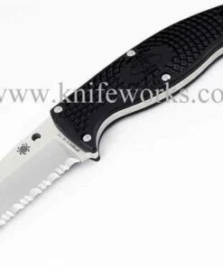 Spyderco Knives Spyderco Enuff FB31SBK Sheepfoot, VG-10 Steel, Serrated Edge