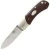 Fallkniven Folding Hunter, Maroon Micarta Handle, Plain Edge