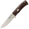 Fallkniven Hunting Knife, Maroon Micatra Handle, Leather Sheath