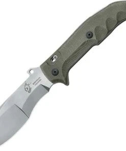 Fox Knives USA Fox Trakker Meskwaki Folder, N690Co Steel, Green Micarta Handle
