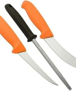 Mora Knives Orange Hunting Set 3000, SS Blades, Rubber Handles