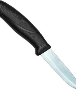 Mora Knives Black Companion Fixed, SS Blade, Rubber Handle